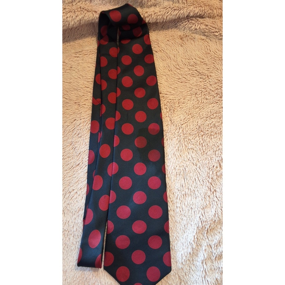 Bert‎ Pulitzer Mens Necktie Large Polka Dot Navy Red One Size